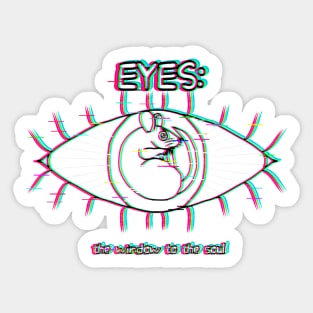 Eyes: The Window To The Soul (Glitched Version) Sticker